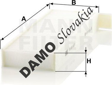 Kabínový filter MANN FILTER CU 29 003-2