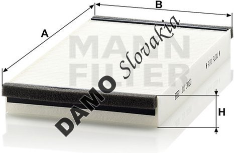Kabínový filter MANN FILTER CU 3020