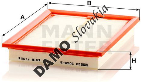 Kabínový filter MANN FILTER CU 3058/2