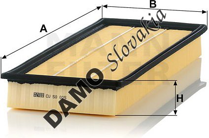 Kabínový filter MANN FILTER CU 50 005