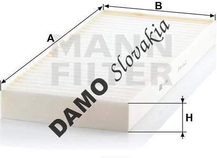 Kabínový filter MANN FILTER CU 5346