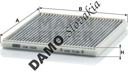 Kabínový filter MANN FILTER CUK 1828