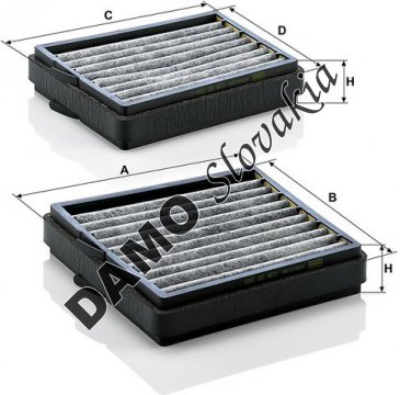 Kabínový filter MANN FILTER CUK 20 000-2
