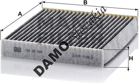Kabínový filter MANN FILTER CUK 22 005