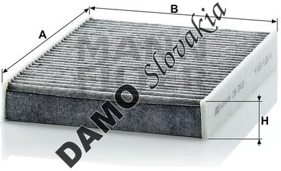 Kabínový filter MANN FILTER CUK 2433