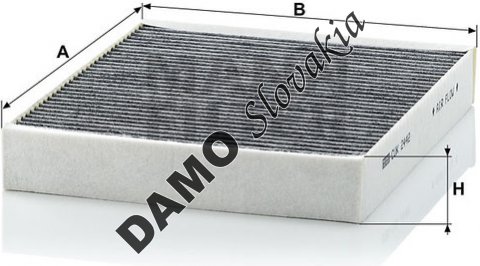 Kabínový filter MANN FILTER CUK 2442