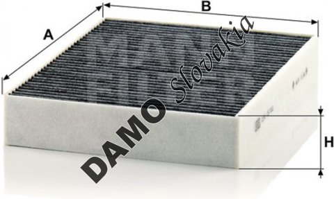 Kabínový filter MANN FILTER CUK 25 001