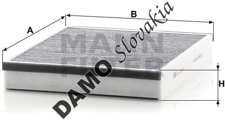 Kabínový filter MANN FILTER CUK 25 007