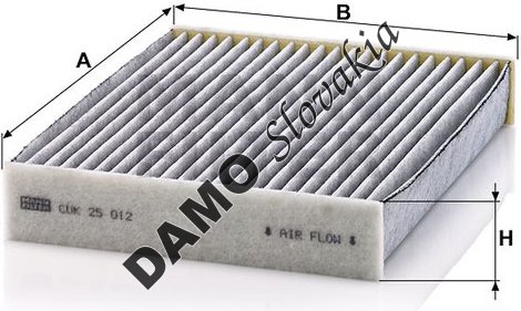 Kabínový filter MANN FILTER CUK 25 012