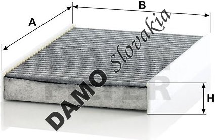 Kabínový filter MANN FILTER CUK 26 006