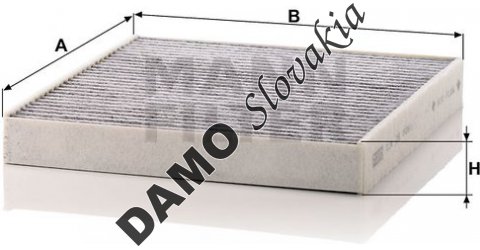 Kabínový filter MANN FILTER CUK 26 009