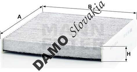 Kabínový filter MANN FILTER CUK 26 021