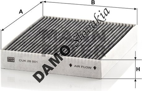 Kabínový filter MANN FILTER CUK 28 001