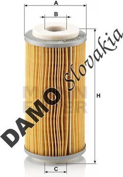 Palivový filter MANN FILTER H 822/1 x