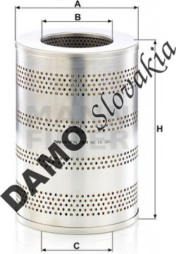 Filter hydrauliky MANN FILTER HD 16 001 x