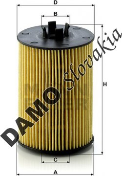 Olejový filter MANN FILTER HU 612/1 x
