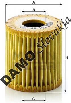Olejový filter MANN FILTER HU 68 x