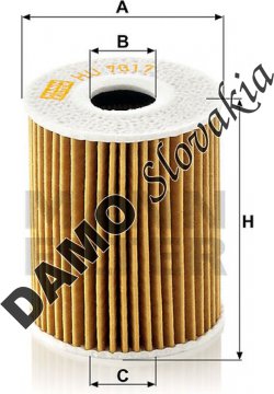 Olejový filter MANN FILTER HU 7017 z