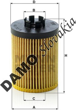 Olejový filter MANN FILTER HU 712/8 x