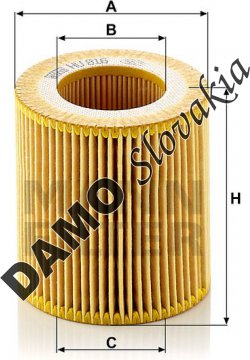 Olejový filter MANN FILTER HU 816 z KIT