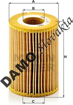 Olejový filter MANN FILTER HU 821 x