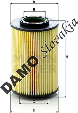 Olejový filter MANN FILTER HU 822/5 x