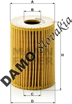Olejový filter MANN FILTER HU 825 x
