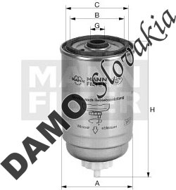 Palivový filter MANN FILTER PL 9100