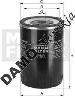 Palivový filter MANN FILTER WDK 1170