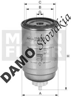 Palivový filter MANN FILTER PL 50
