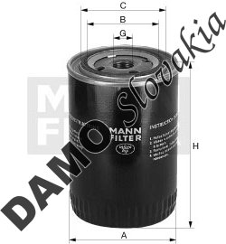 Filter chladiacej kvapaliny MANN FILTER WA 940/18