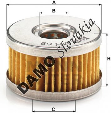 Olejový filter MANN FILTER MH 69
