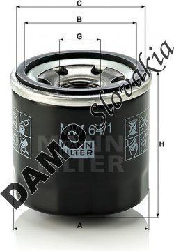 Olejový filter MANN FILTER MW 64/1