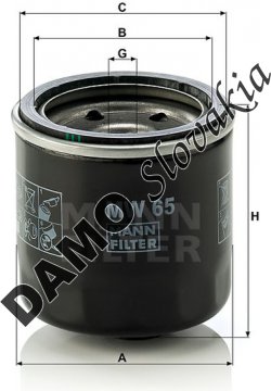 Olejový filter MANN FILTER MW 65