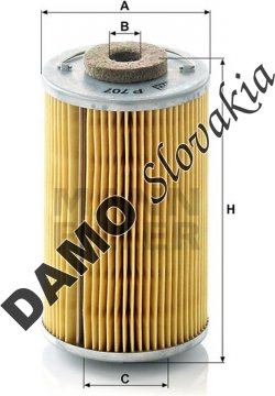 Palivový filter MANN FILTER P 707 x