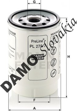 Palivový filter MANN FILTER PL 270/7 x