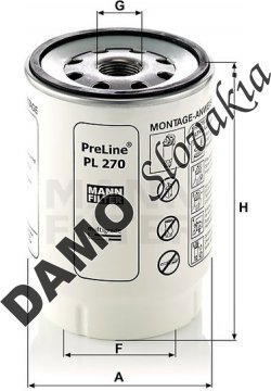 Palivový filter MANN FILTER PL 270 x