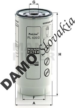 Palivový filter MANN FILTER PL 420/2 x