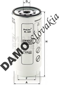 Palivový filter MANN FILTER PL 420 x