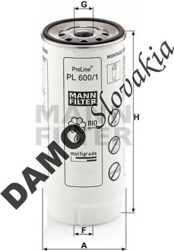 Palivový filter MANN FILTER PL 600/1