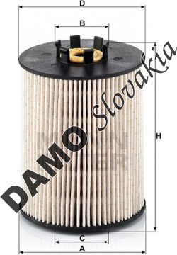 Palivový filter MANN FILTER PU 815 x