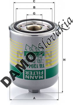 Vysúšač vzduchu MANN FILTER TB 1394/3 x