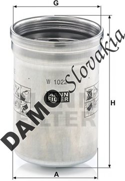 Olejový filter MANN FILTER W 1022