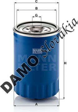 Olejový filter MANN FILTER W 1035