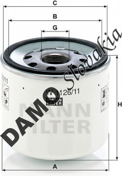 Olejový filter MANN FILTER W 1126/11