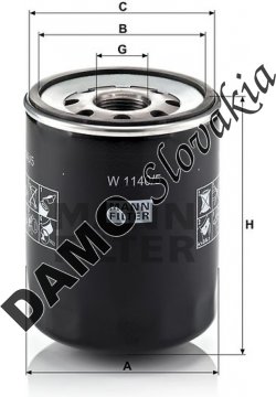 Olejový filter MANN FILTER W 1140/5