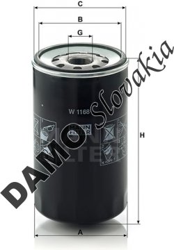 Olejový filter MANN FILTER W 1168