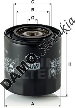 Olejový filter MANN FILTER W 11 007