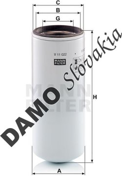 Olejový filter MANN FILTER W 11 022