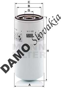 Olejový filter MANN FILTER W 11 023